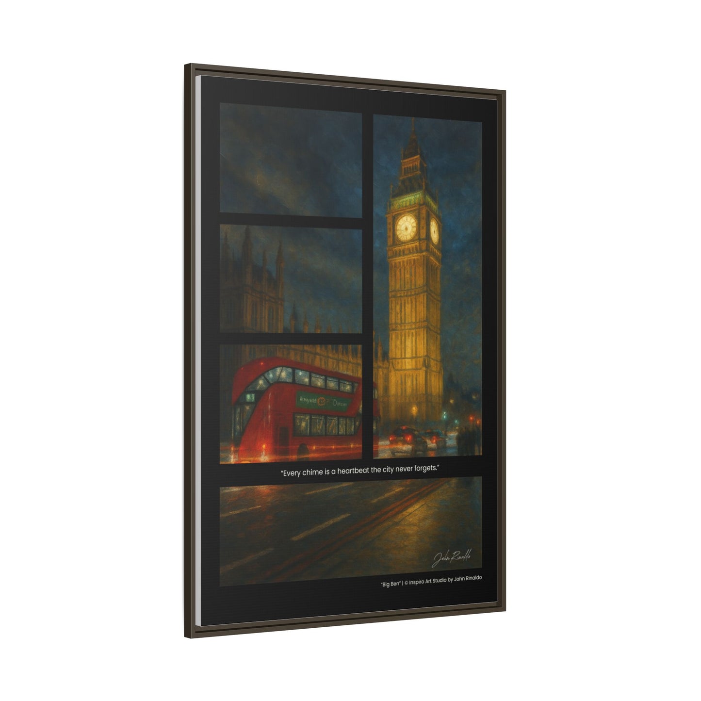 “Big Ben” – Reflections Collection Framed Matte Canvas Print | Inspiro Art Studio by John Rinaldo