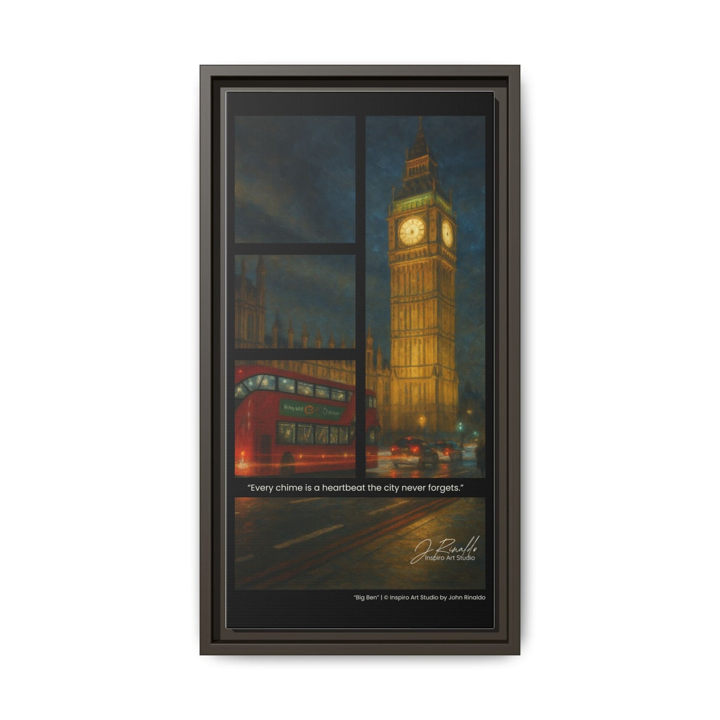 “Big Ben” – Reflections Collection Framed Matte Canvas Print | Inspiro Art Studio by John Rinaldo