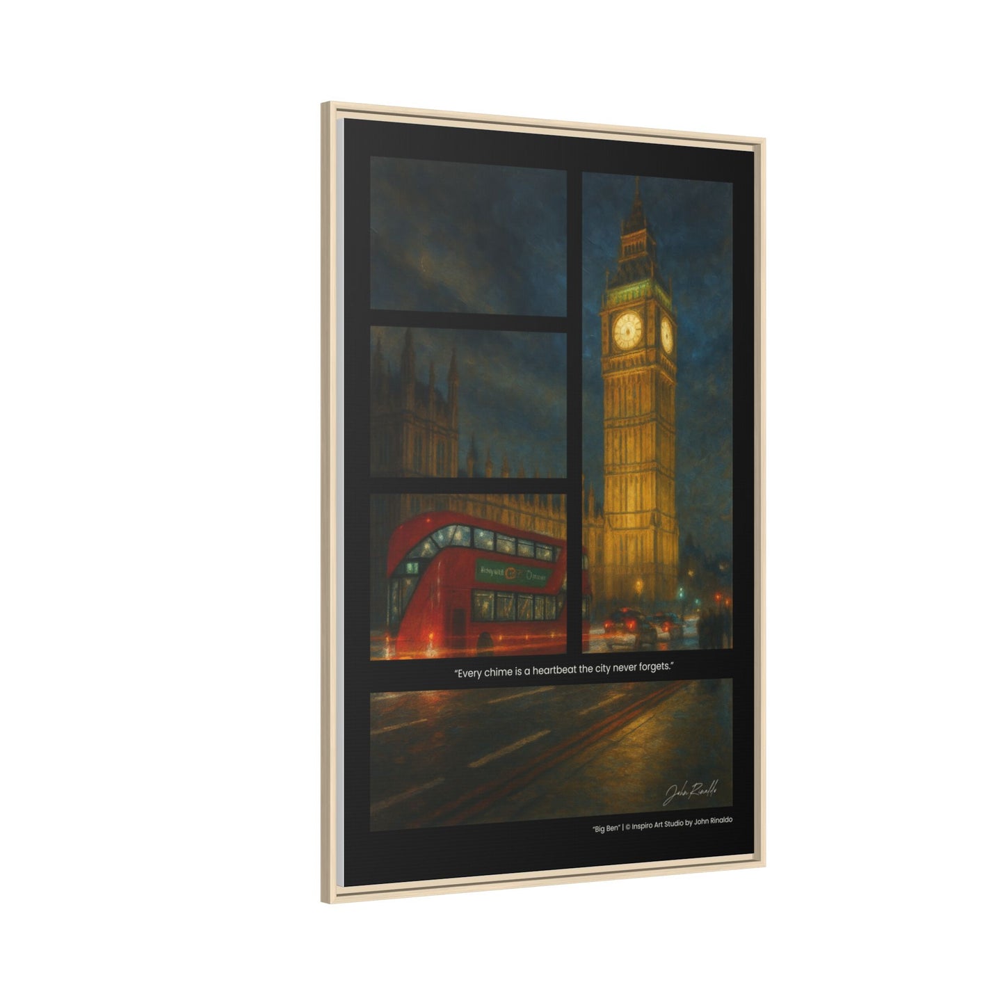 “Big Ben” – Reflections Collection Framed Matte Canvas Print | Inspiro Art Studio by John Rinaldo