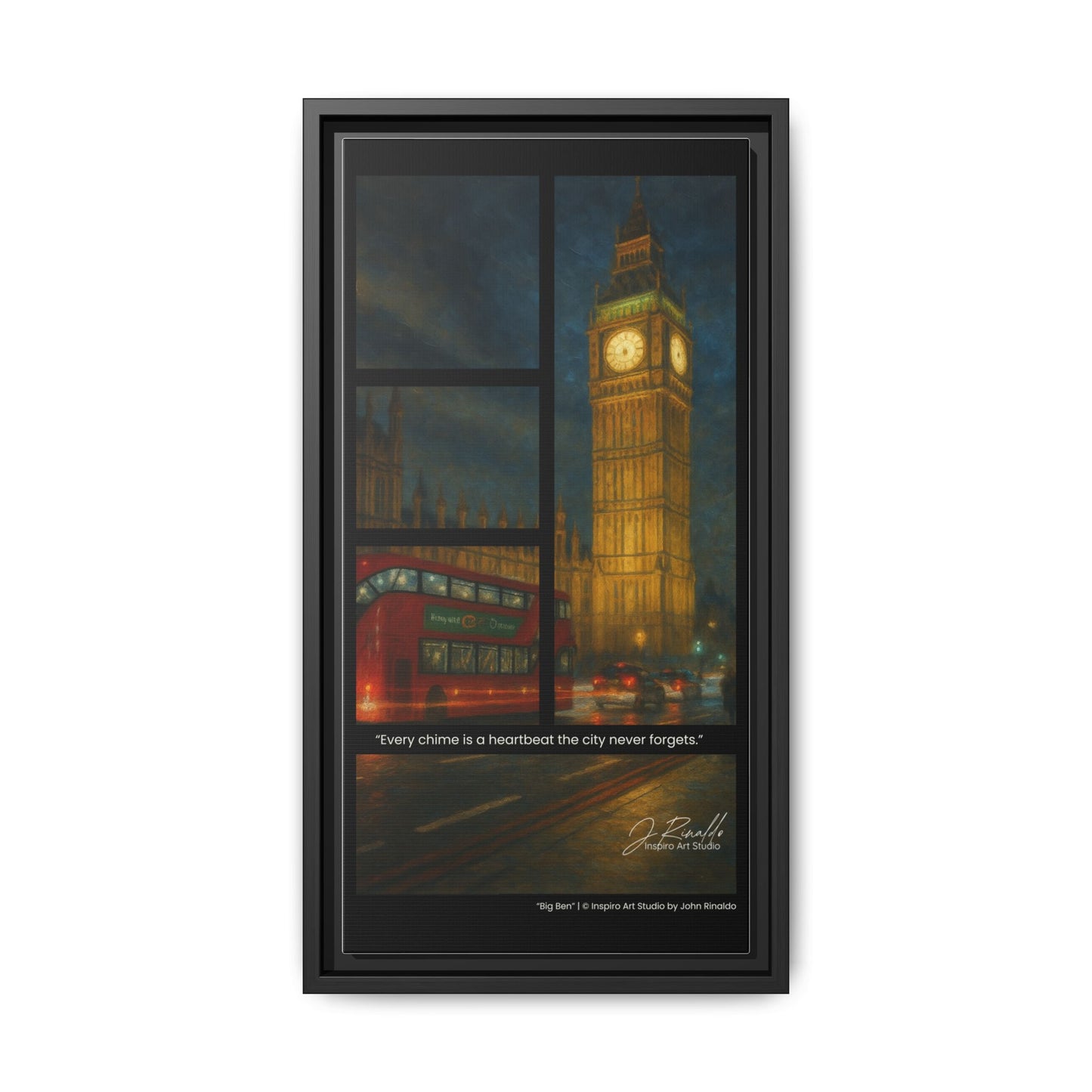 “Big Ben” – Reflections Collection Framed Matte Canvas Print | Inspiro Art Studio by John Rinaldo