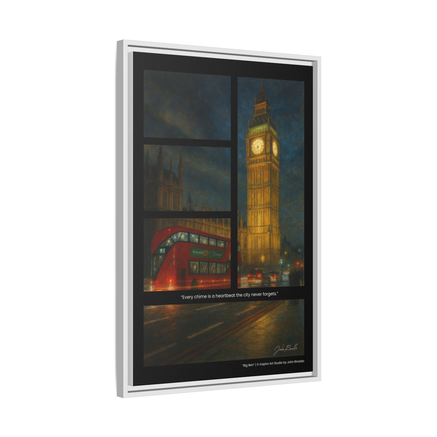 “Big Ben” – Reflections Collection Framed Matte Canvas Print | Inspiro Art Studio by John Rinaldo