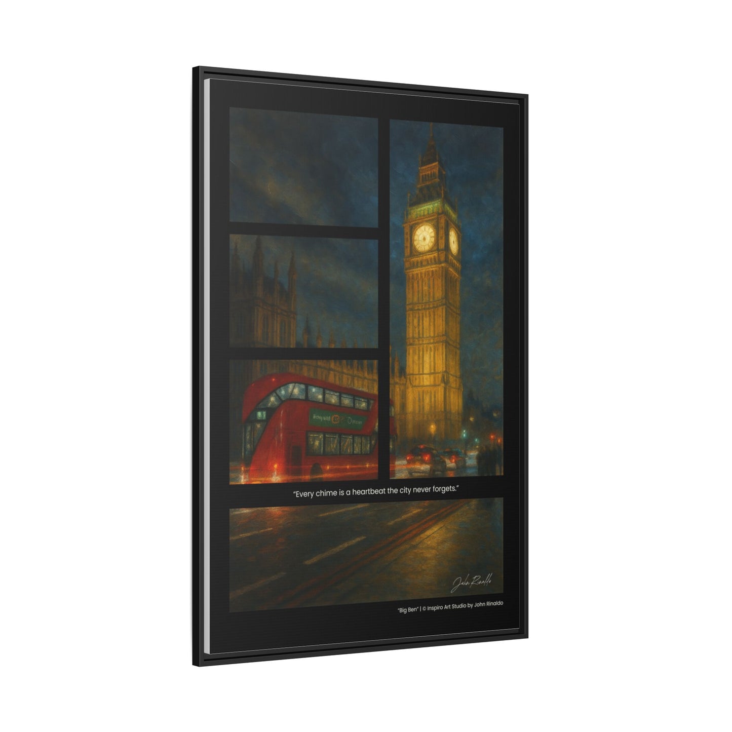 “Big Ben” – Reflections Collection Framed Matte Canvas Print | Inspiro Art Studio by John Rinaldo