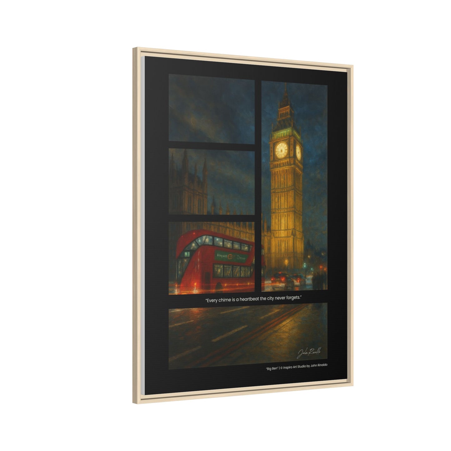 “Big Ben” – Reflections Collection Framed Matte Canvas Print | Inspiro Art Studio by John Rinaldo