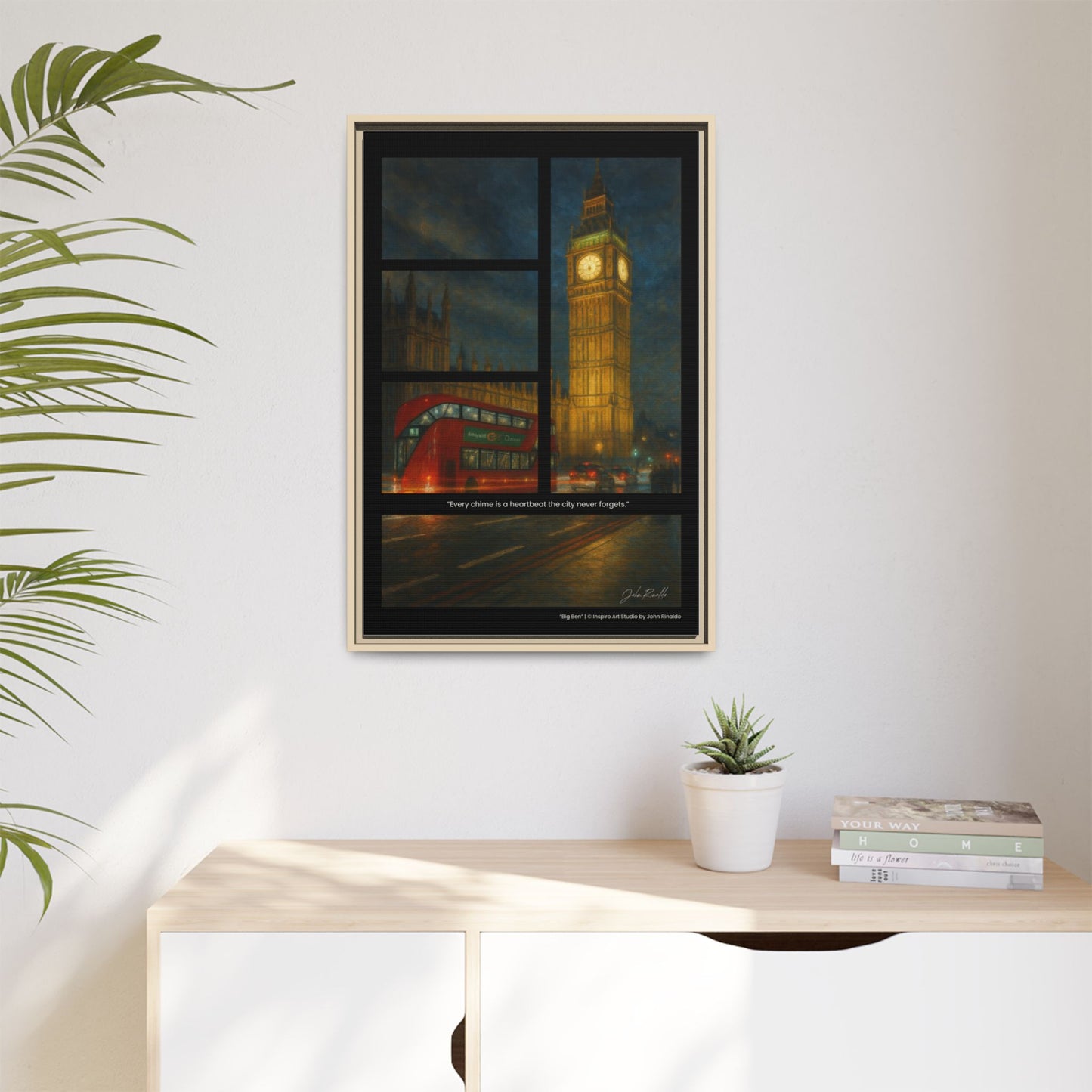 “Big Ben” – Reflections Collection Framed Matte Canvas Print | Inspiro Art Studio by John Rinaldo
