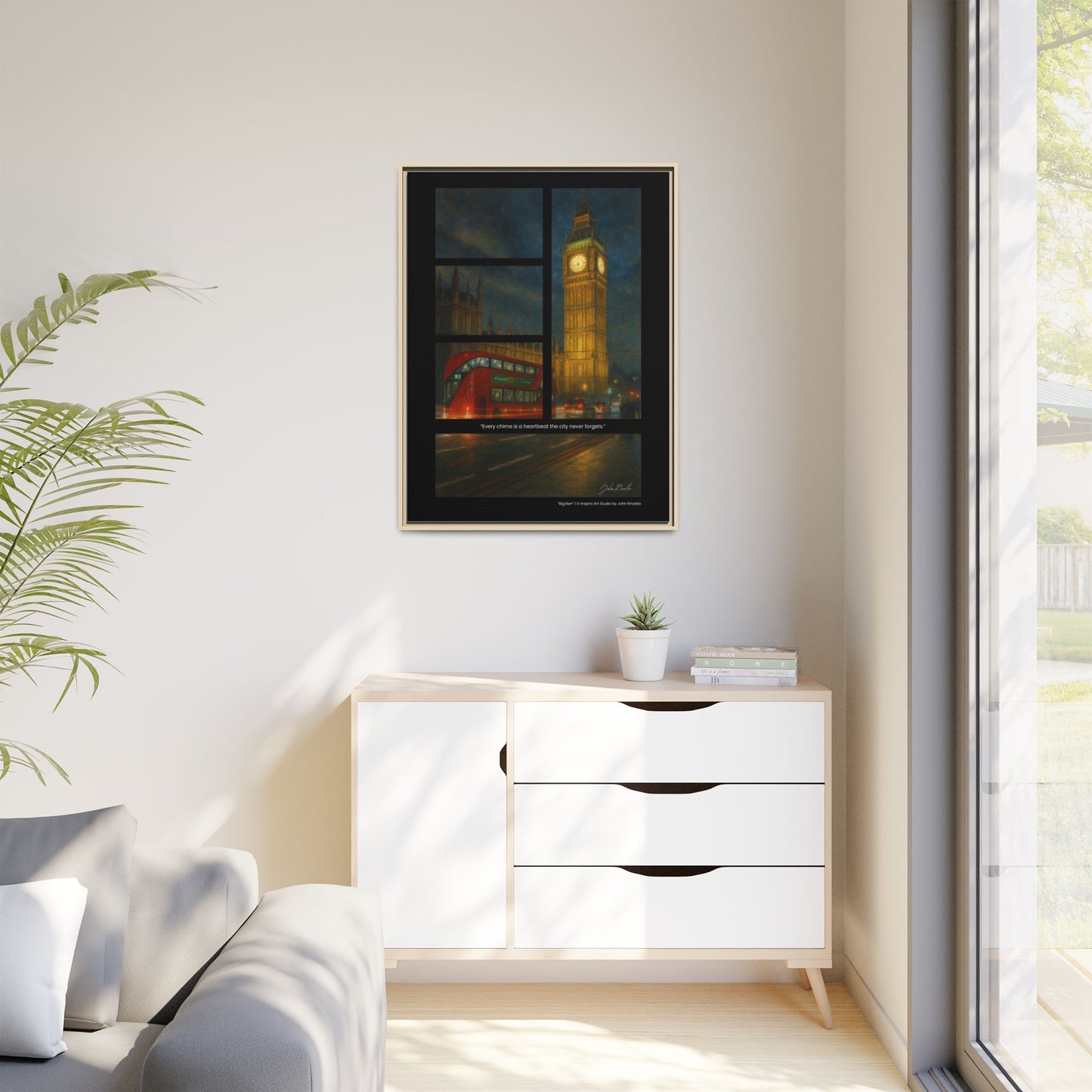 “Big Ben” – Reflections Collection Framed Matte Canvas Print | Inspiro Art Studio by John Rinaldo