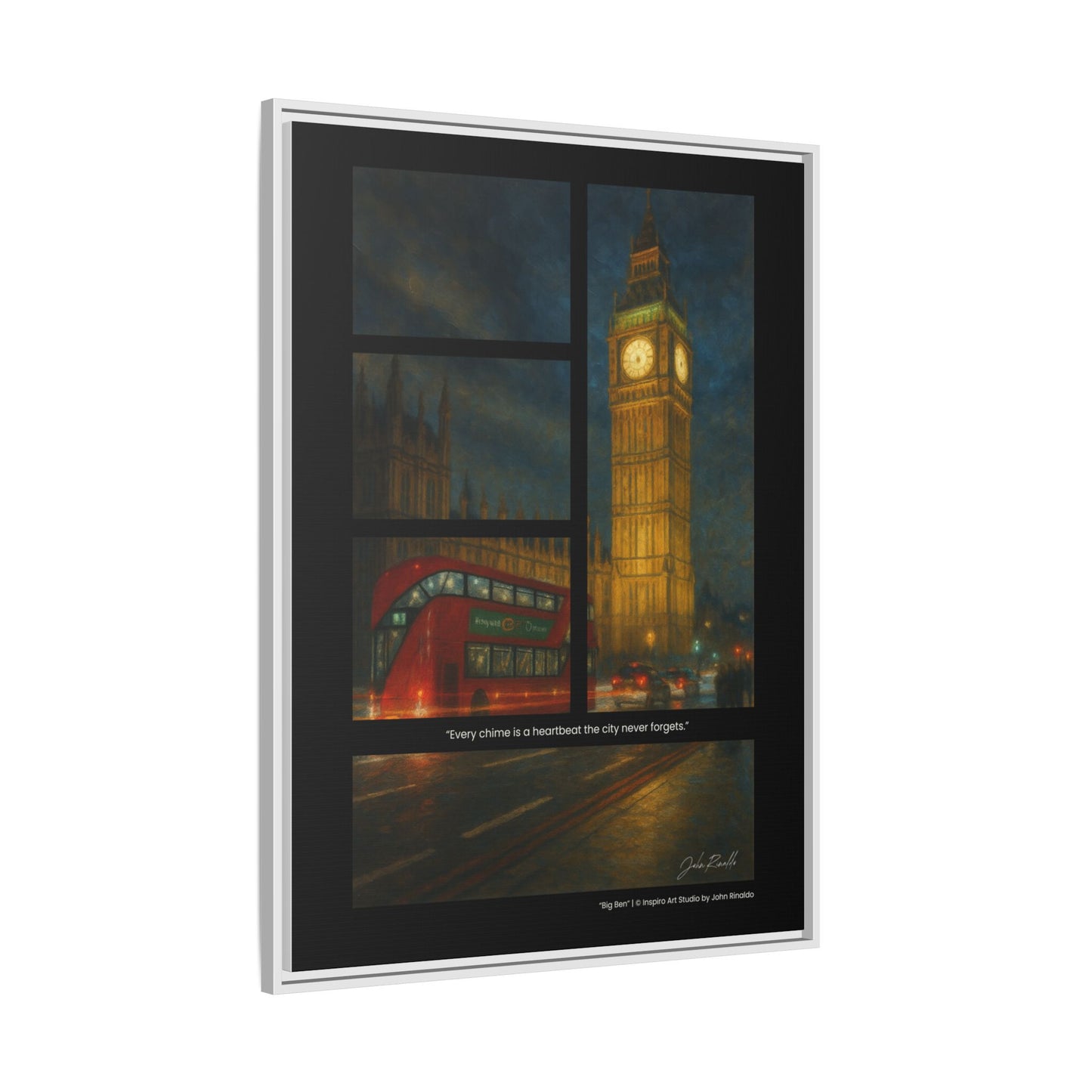 “Big Ben” – Reflections Collection Framed Matte Canvas Print | Inspiro Art Studio by John Rinaldo