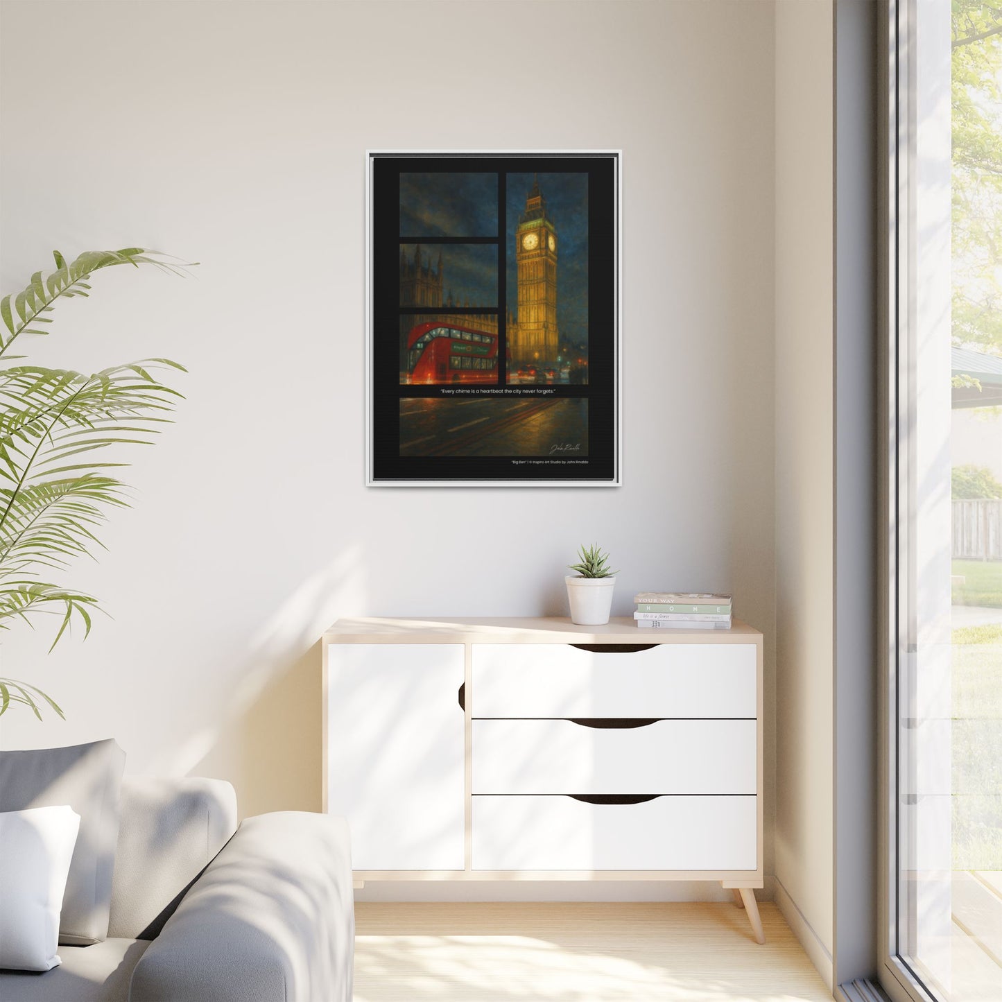 “Big Ben” – Reflections Collection Framed Matte Canvas Print | Inspiro Art Studio by John Rinaldo
