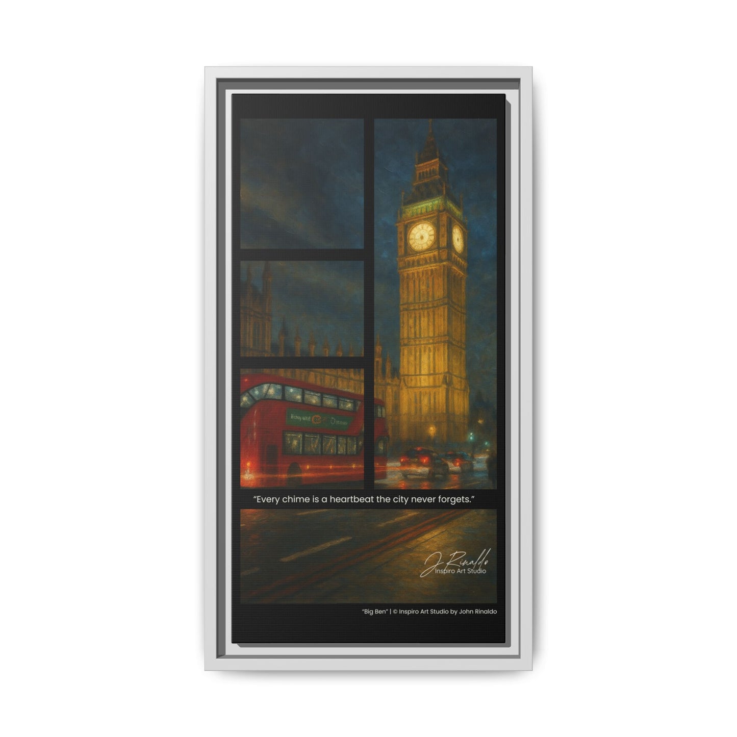 “Big Ben” – Reflections Collection Framed Matte Canvas Print | Inspiro Art Studio by John Rinaldo