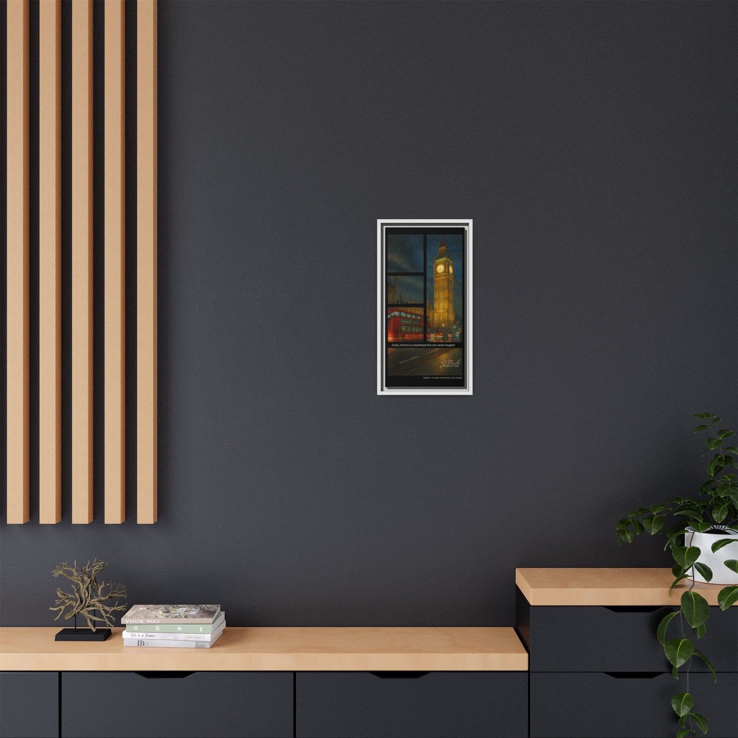 “Big Ben” – Reflections Collection Framed Matte Canvas Print | Inspiro Art Studio by John Rinaldo