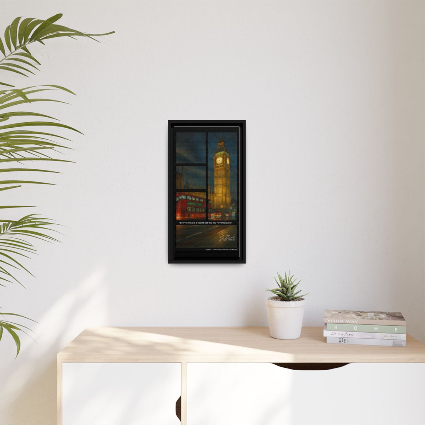 “Big Ben” – Reflections Collection Framed Matte Canvas Print | Inspiro Art Studio by John Rinaldo