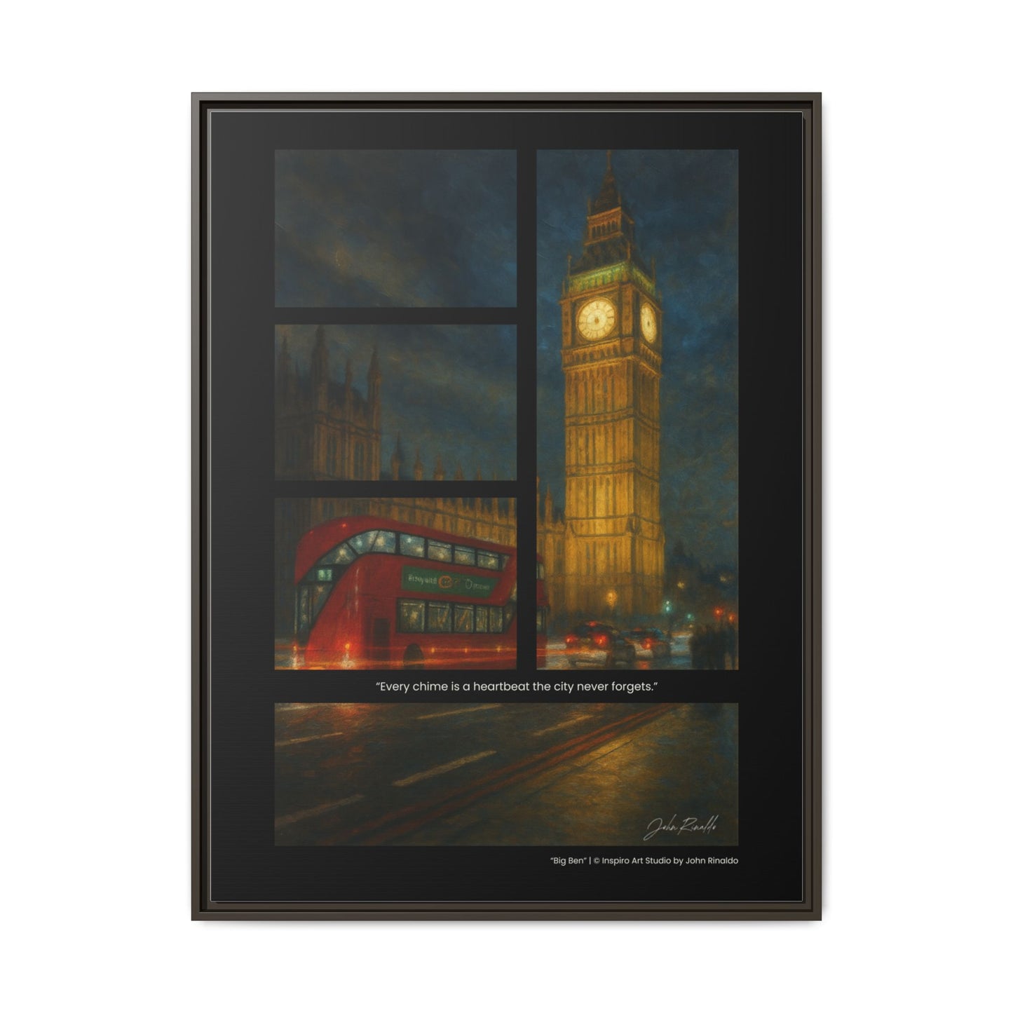 “Big Ben” – Reflections Collection Framed Matte Canvas Print | Inspiro Art Studio by John Rinaldo