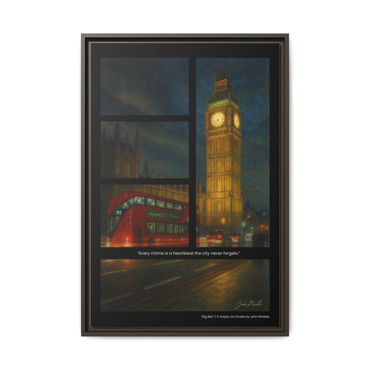 “Big Ben” – Reflections Collection Framed Matte Canvas Print | Inspiro Art Studio by John Rinaldo