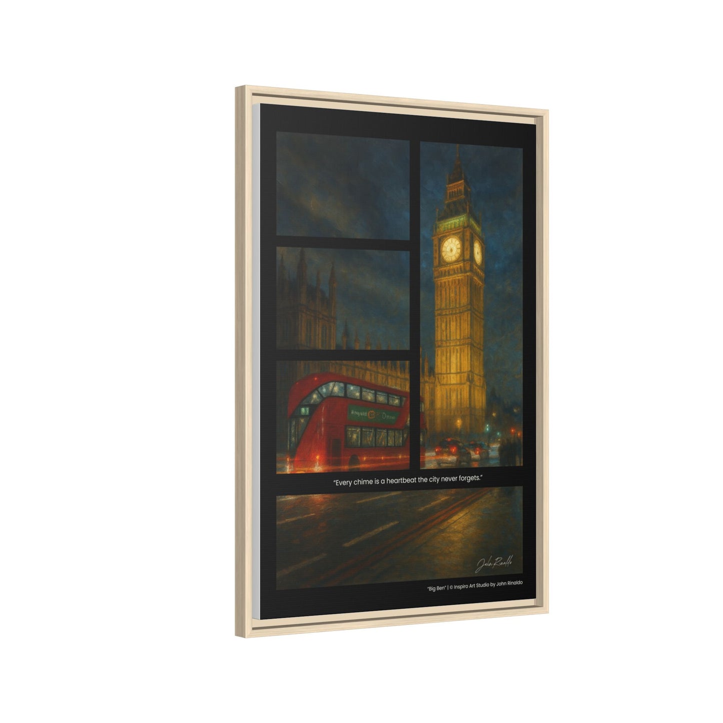 “Big Ben” – Reflections Collection Framed Matte Canvas Print | Inspiro Art Studio by John Rinaldo