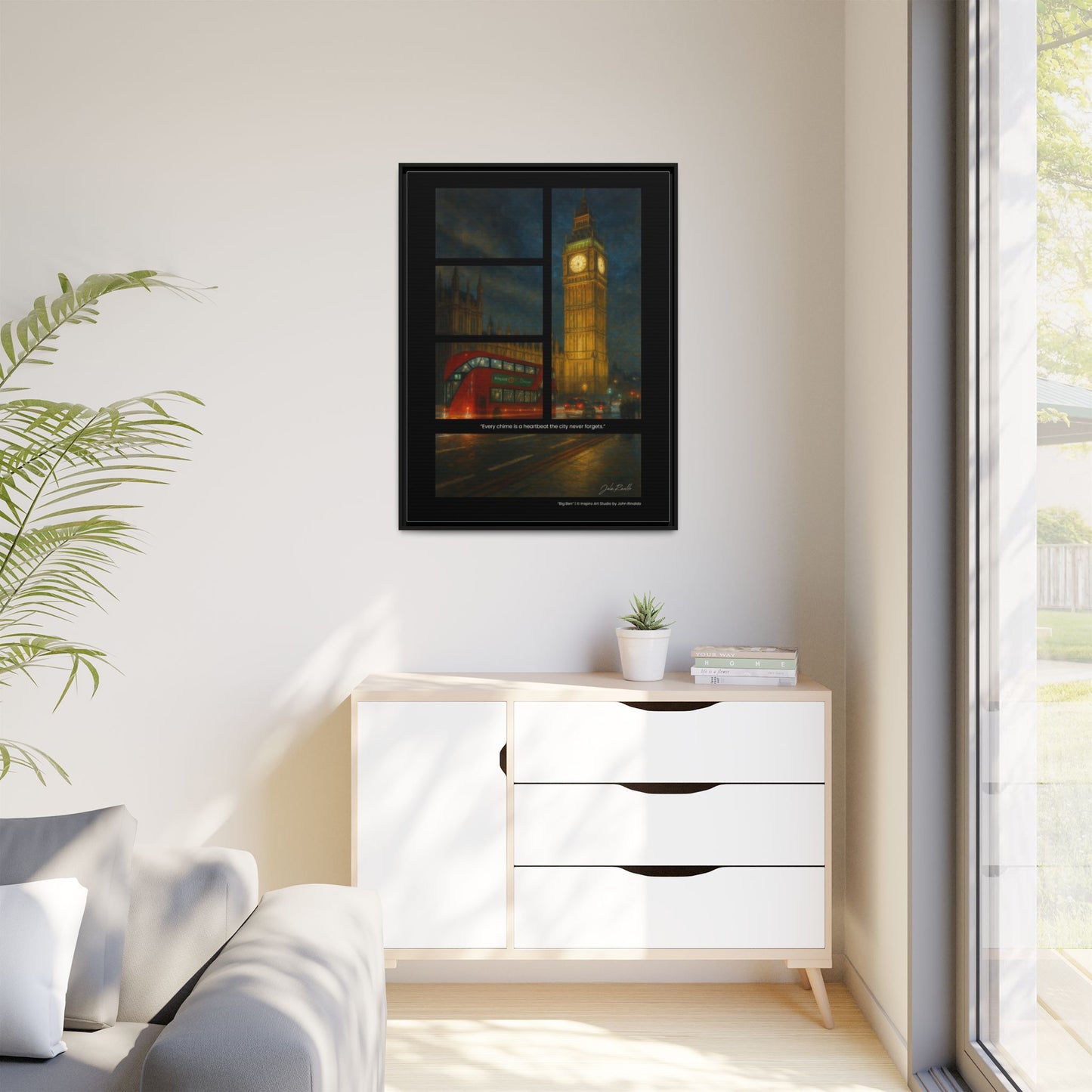 “Big Ben” – Reflections Collection Framed Matte Canvas Print | Inspiro Art Studio by John Rinaldo