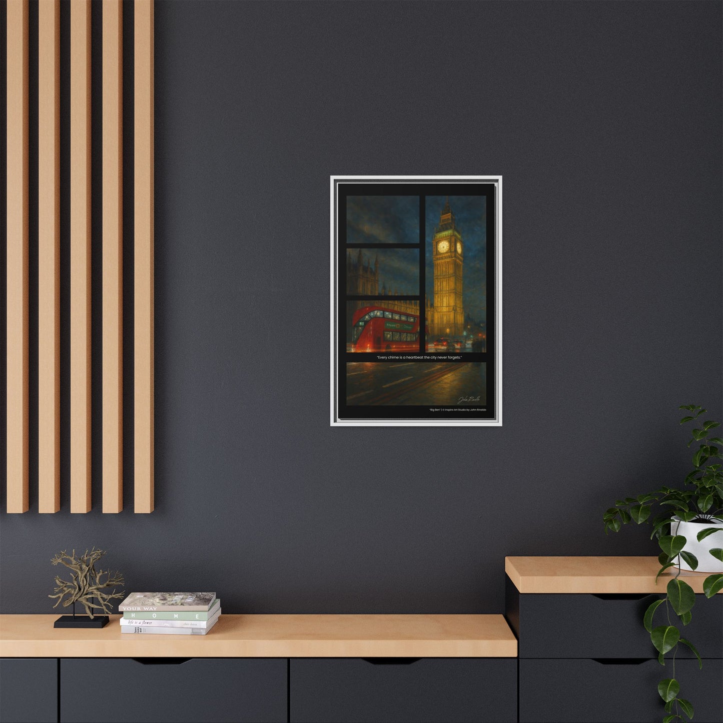 “Big Ben” – Reflections Collection Framed Matte Canvas Print | Inspiro Art Studio by John Rinaldo