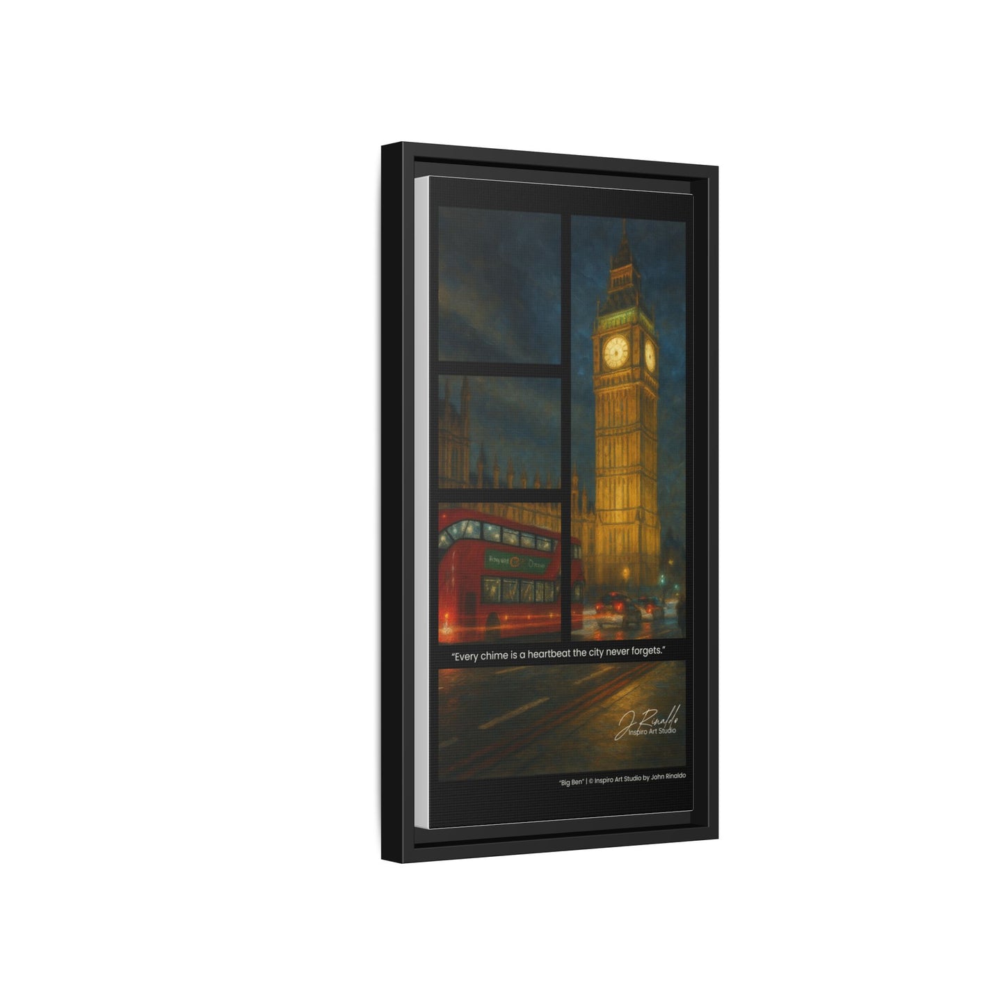“Big Ben” – Reflections Collection Framed Matte Canvas Print | Inspiro Art Studio by John Rinaldo