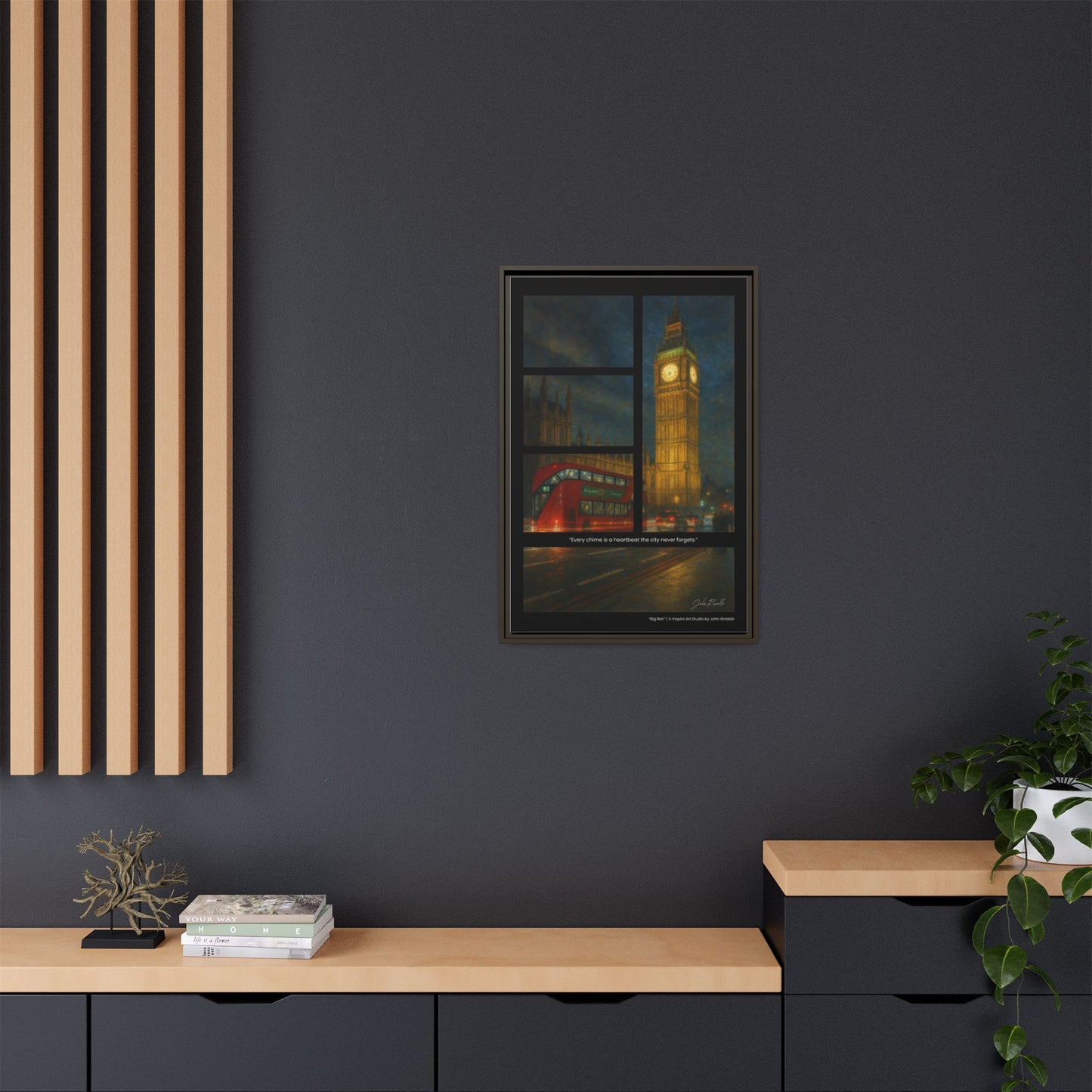 “Big Ben” – Reflections Collection Framed Matte Canvas Print | Inspiro Art Studio by John Rinaldo