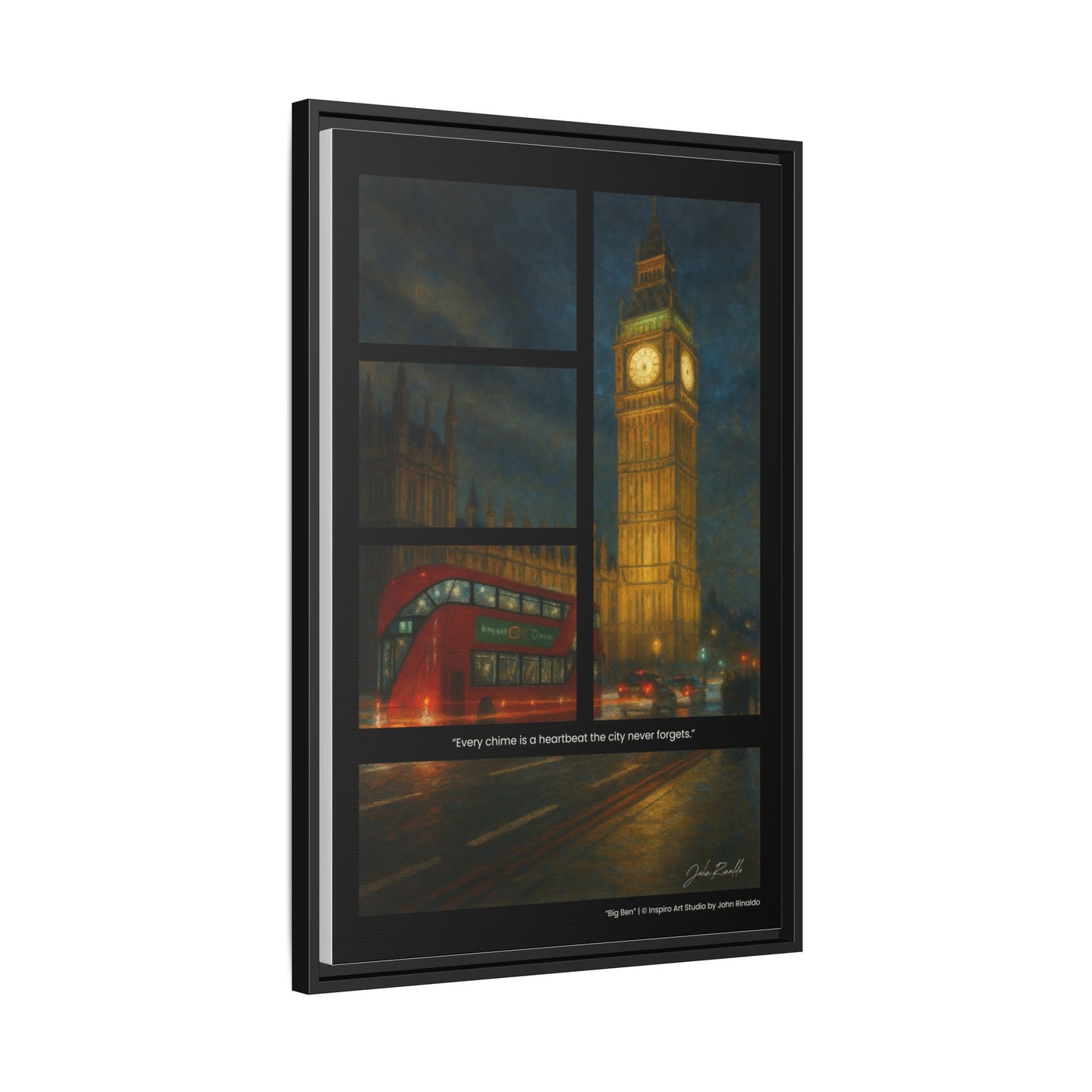 “Big Ben” – Reflections Collection Framed Matte Canvas Print | Inspiro Art Studio by John Rinaldo