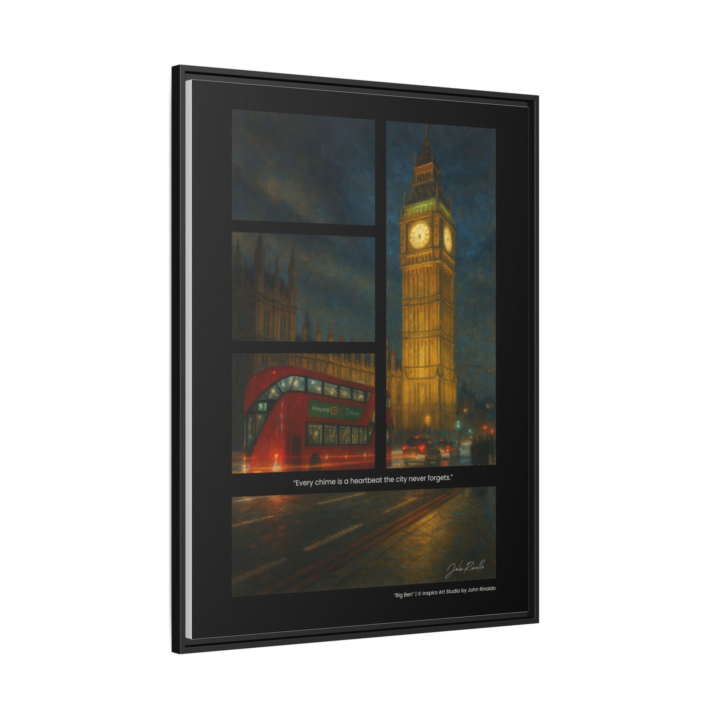 “Big Ben” – Reflections Collection Framed Matte Canvas Print | Inspiro Art Studio by John Rinaldo