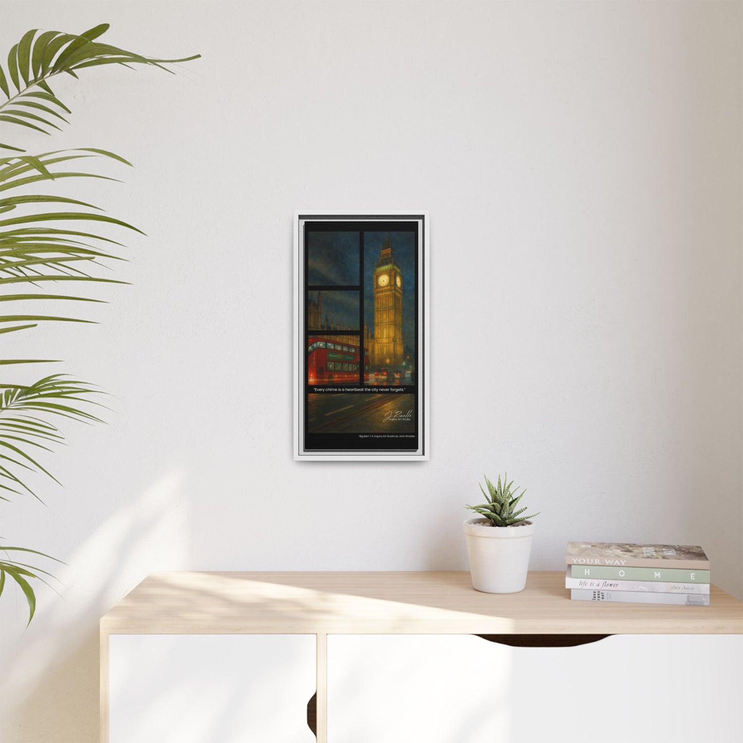 “Big Ben” – Reflections Collection Framed Matte Canvas Print | Inspiro Art Studio by John Rinaldo