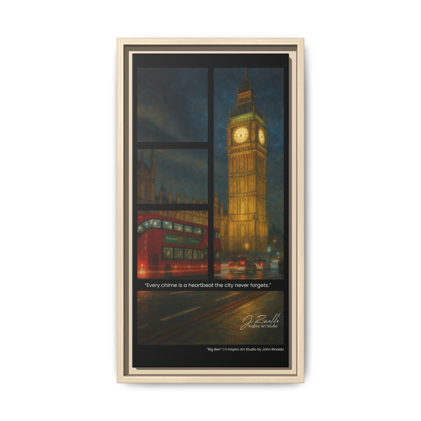 “Big Ben” – Reflections Collection Framed Matte Canvas Print | Inspiro Art Studio by John Rinaldo