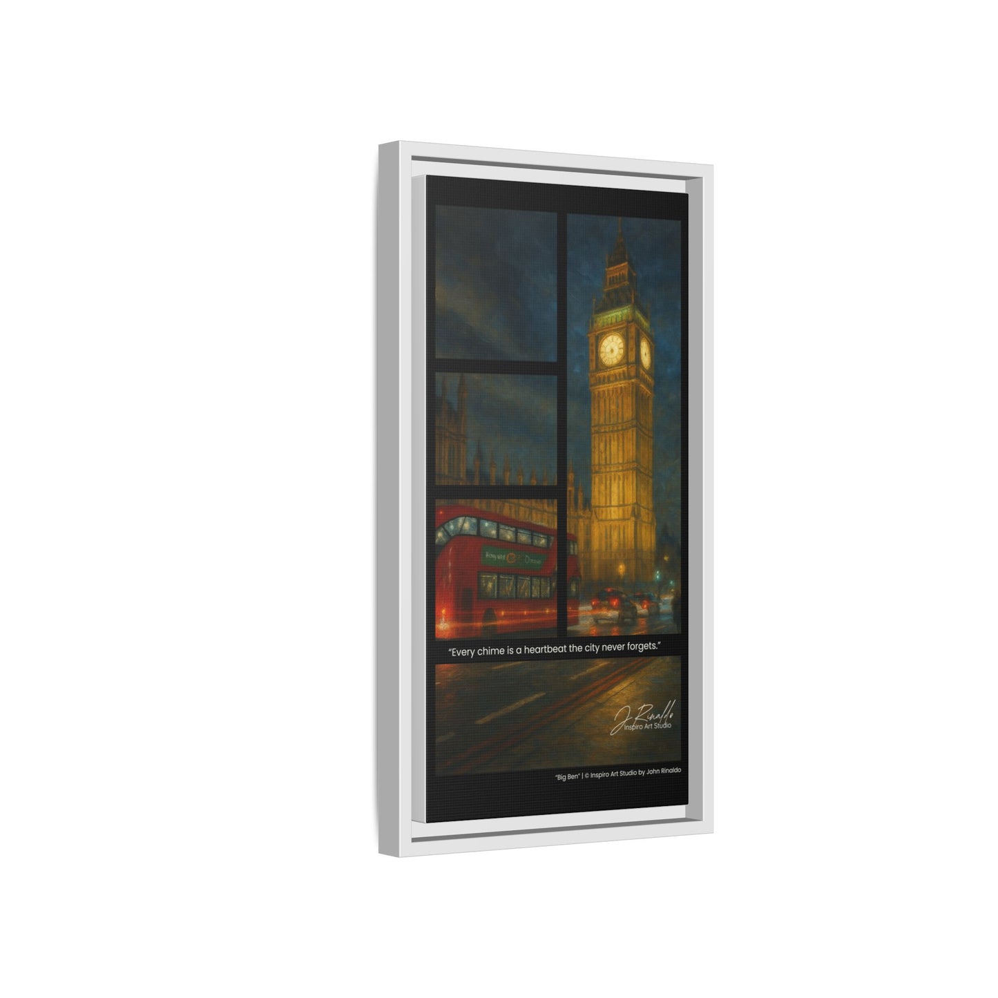 “Big Ben” – Reflections Collection Framed Matte Canvas Print | Inspiro Art Studio by John Rinaldo