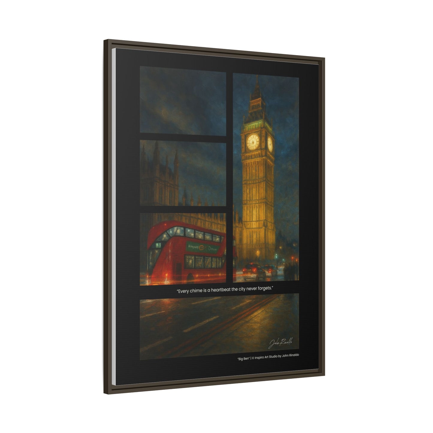“Big Ben” – Reflections Collection Framed Matte Canvas Print | Inspiro Art Studio by John Rinaldo