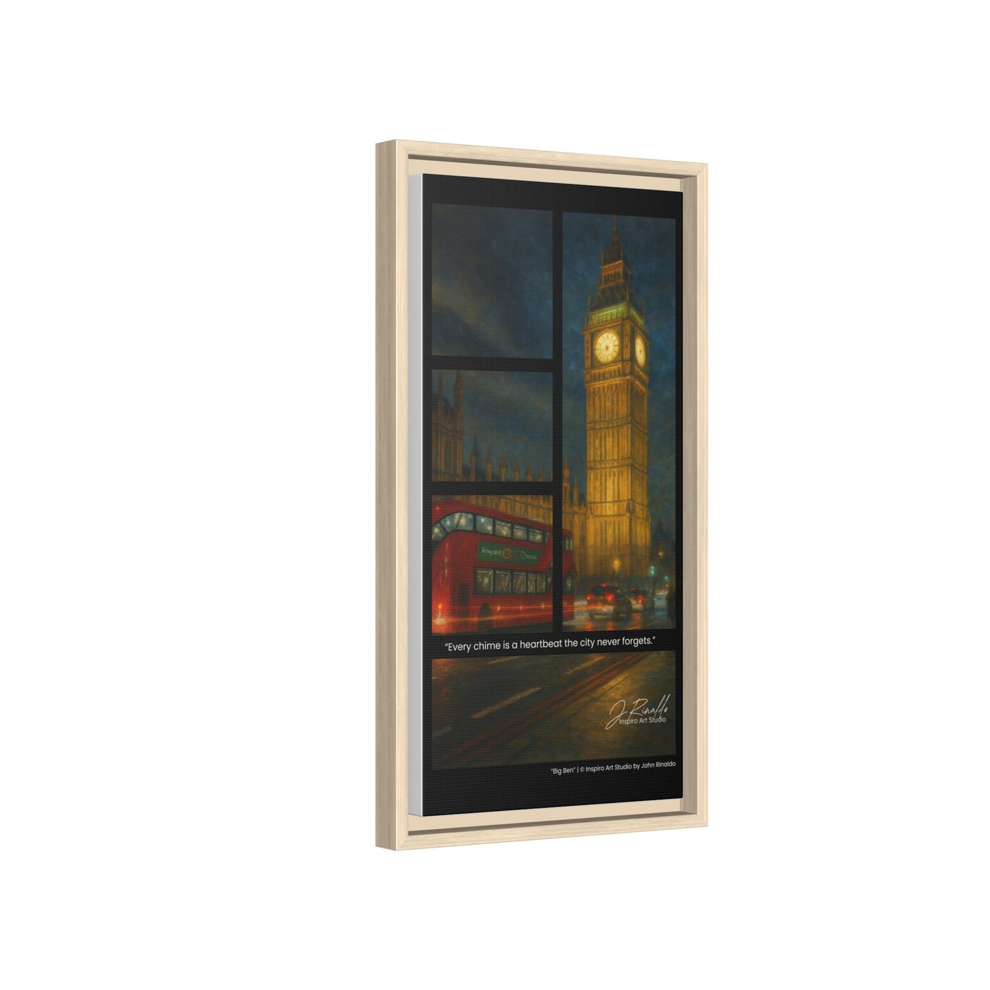 “Big Ben” – Reflections Collection Framed Matte Canvas Print | Inspiro Art Studio by John Rinaldo