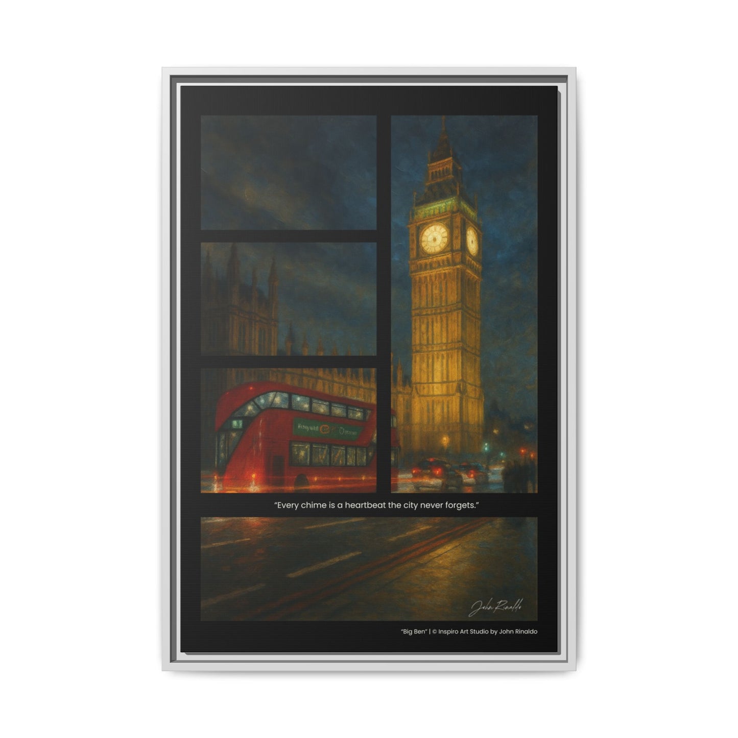 “Big Ben” – Reflections Collection Framed Matte Canvas Print | Inspiro Art Studio by John Rinaldo