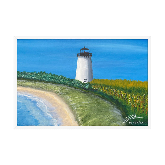 “Edgartown Light” – Places of the Heart Collection Framed Poster | Inspiro Art Studio by John Rinaldo